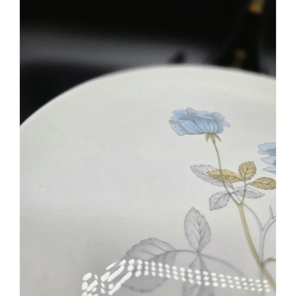 Set/6 Vintage Wedgwood Ice Rose Dinner Plate 10.5